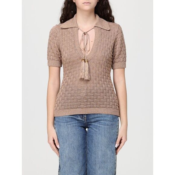 Elisabetta Franchi Polo Shirt Woman Camel